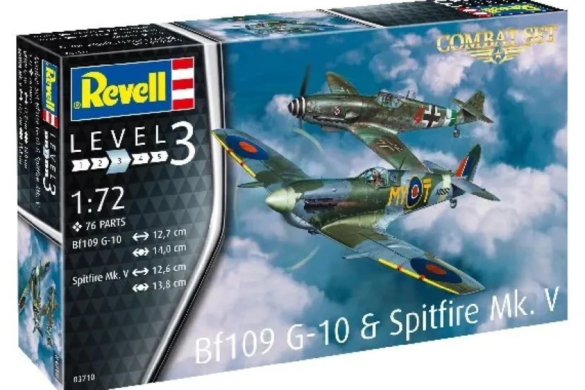 1:72 Combat Set Bf109G-10 & Spitfire Mk.V>REVELL Hot