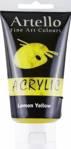 Akrylmaling Artello gul lemon 75ml> Hot
