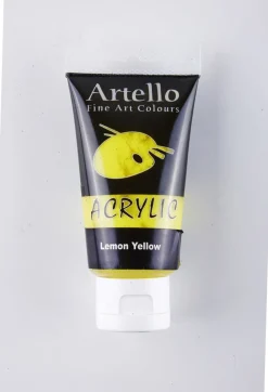 Akrylmaling Artello gul lemon 75ml> Hot