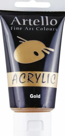 Akrylmaling Artello guld 75ml> Outlet