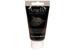Akrylmaling Artello sort pearlized 75ml> Outlet