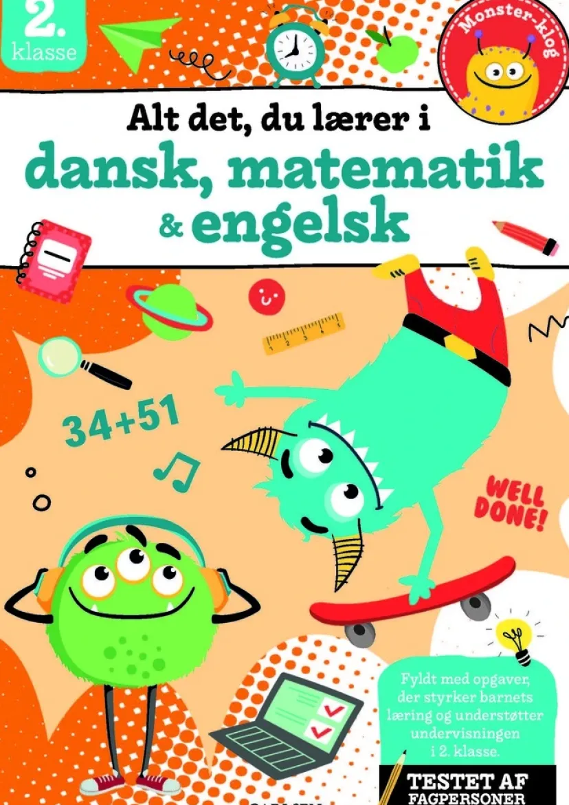 Alt det, du lærer i dansk, matematik & engelsk - 2. klasse>