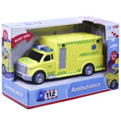 Ambulance med lys og lyd>