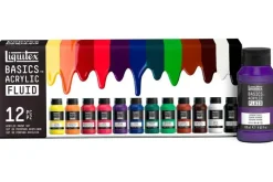 Basics acrylic fluid set 12x118ml row>LIQUITEX