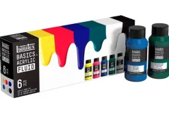 Basics acrylic fluid set 6x118ml row>LIQUITEX Best