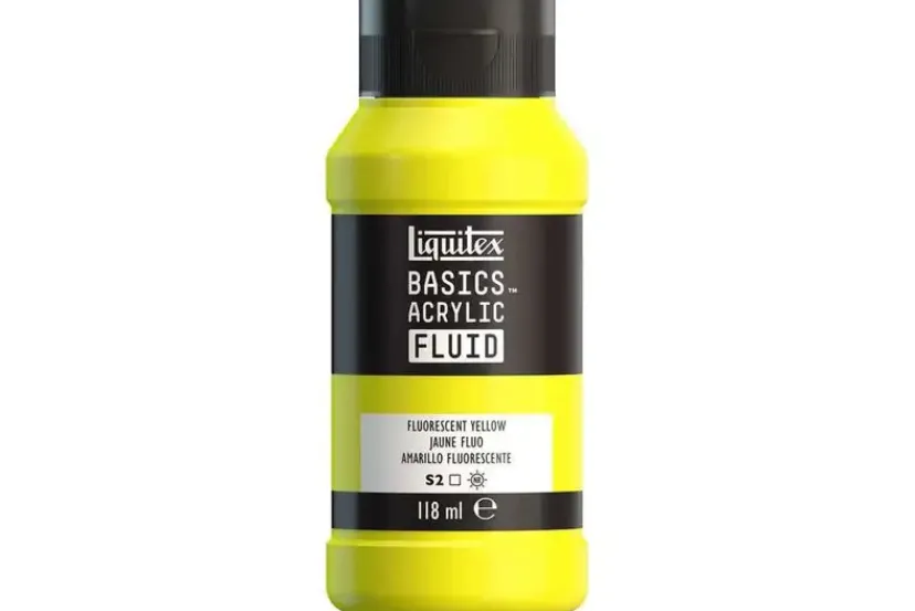 Basics fluid 118ml fluorescent yellow row 981>LIQUITEX Online