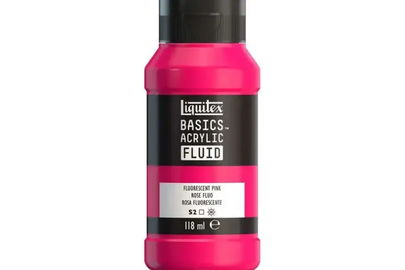 Basics fluid 118ml fluorescent pink row 987>LIQUITEX