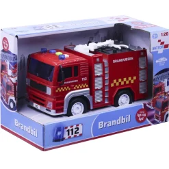 Brandbil med lys og lyd 18 cm ass> New