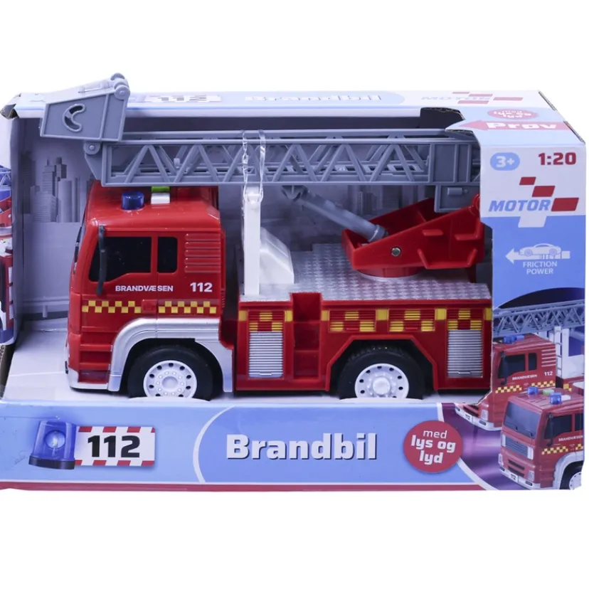 Brandbil med lys og lyd 18 cm ass> New