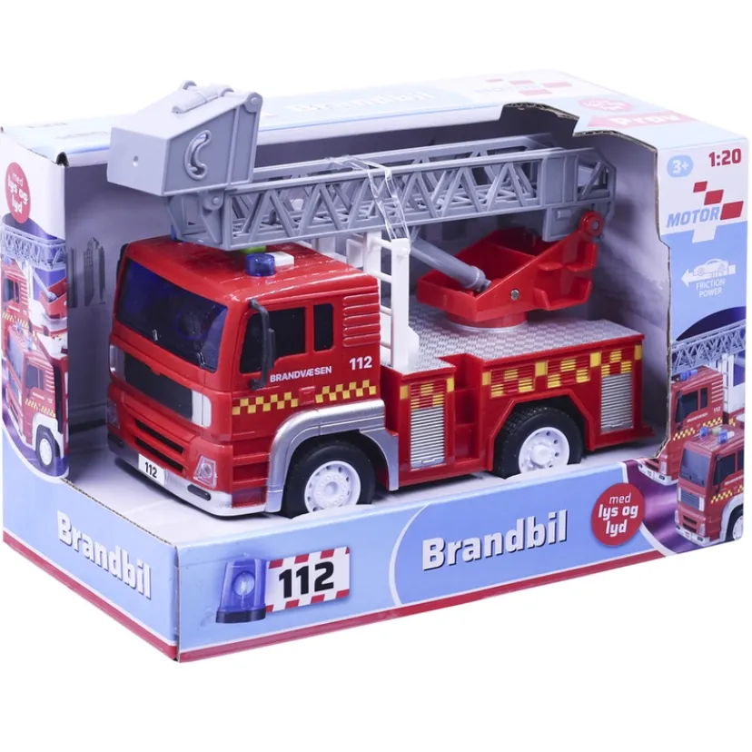 Brandbil med lys og lyd 18 cm ass> New