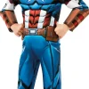 Captain America Deluxe udklædningsdragt og maske str. 3-4 år>Marvel New