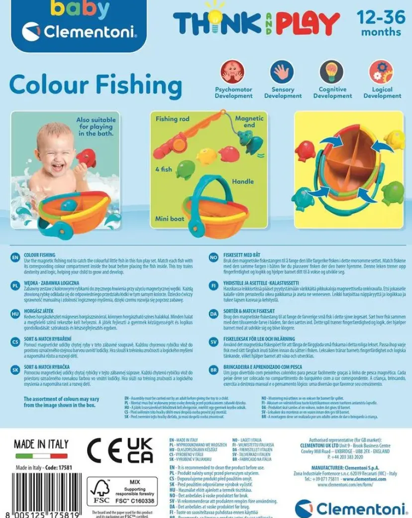 Clementoni Think and Play - Colour Fishing set> Clearance