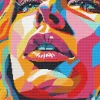 Diamond art ansigt farverig 40 x 50 cm> New