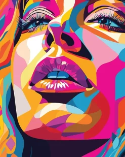 Diamond art ansigt farverig 40 x 50 cm><noscript><img width=