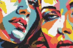 Diamond art ansigter FARVERIG 20 x 30 cm> Online