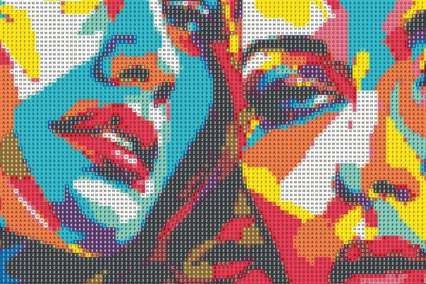 Diamond art ansigter FARVERIG 20 x 30 cm> Online