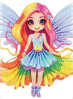 Diamond art FE farverig 13 x 18 cm> Clearance