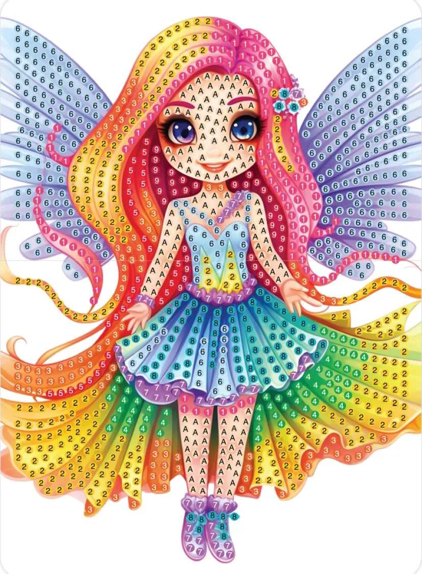 Diamond art FE farverig 13 x 18 cm> Clearance
