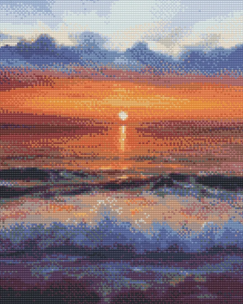 Diamond art hav M/solnedgang 40 x 50 cm> New