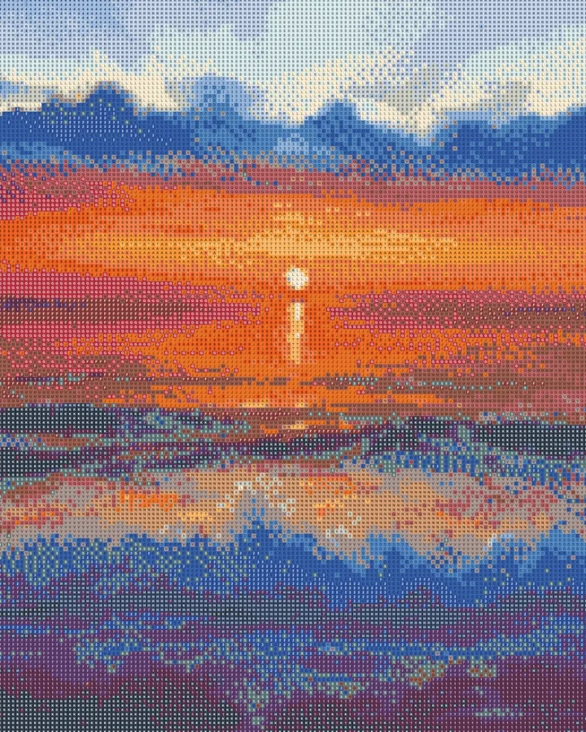 Diamond art hav M/solnedgang 40 x 50 cm> New