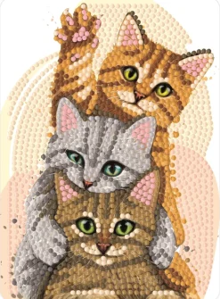 Diamond art kattekillinger 13 x 18 cm> Best