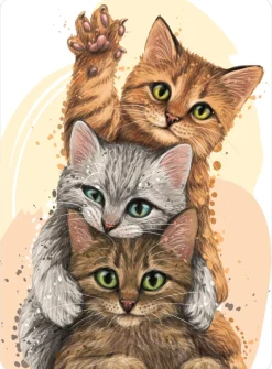 Diamond art kattekillinger 13 x 18 cm><noscript><img width=