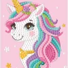 Diamond art unicorn m/stjerner 10 x 15 cm> New