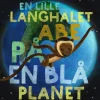 En lille langhalet abe på en blå planet> New