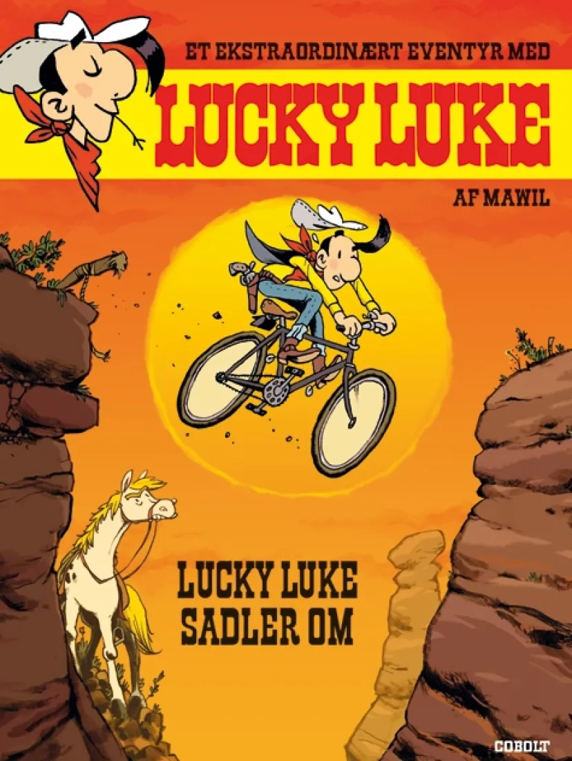 Et ekstraordinært eventyr med Lucky Luke: Lucky Luke sadler om> New