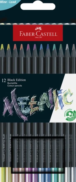 Farveblyant metallic 12 ass>Faber-Castell Discount