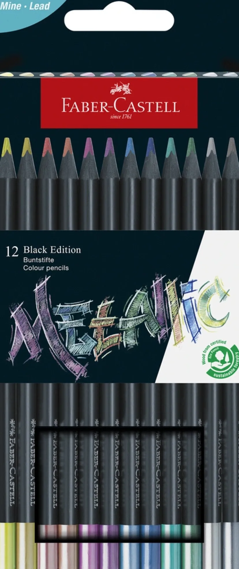 Farveblyant metallic 12 ass>Faber-Castell Discount