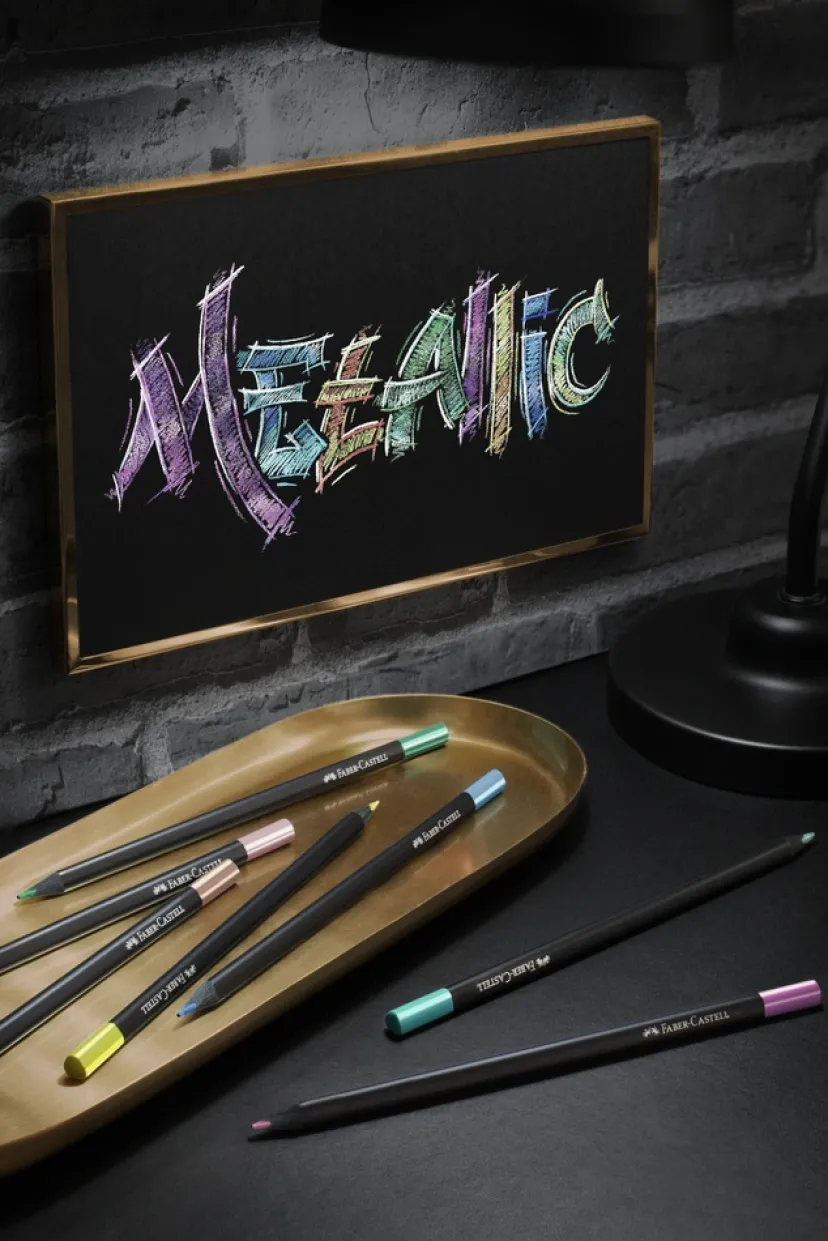 Farveblyant metallic 12 ass>Faber-Castell Discount