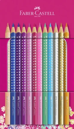 Farveblyant sparkle 12 farver tinæske>Faber-Castell Online