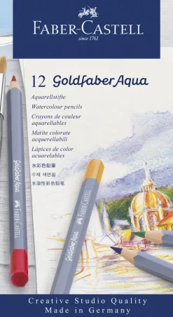 Farveblyant Goldfaber Akvarel tinæske 12 ass>Faber-Castell Sale