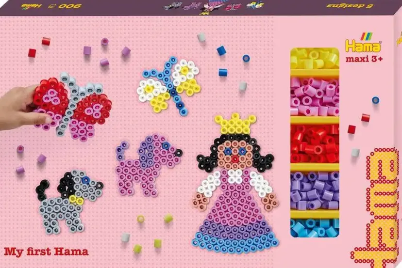 maxi gigant gaveæske m/900 perler+3 plader>Hama Online