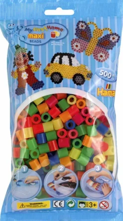 maxi perler 500 stk neon mix 51>Hama