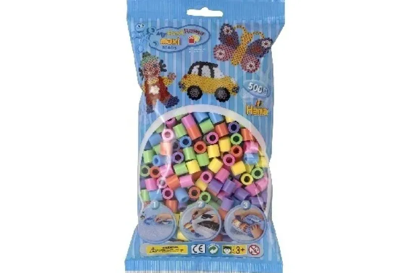 maxi perler 500 stk pastel mix 50>Hama