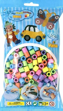 maxi perler 500 stk pastel mix 50>Hama