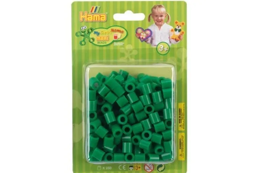 maxi perler i blister 250stk grøn>Hama New