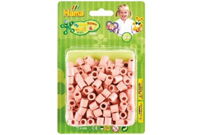 maxi perler i blister 250stk mat rosa>Hama New