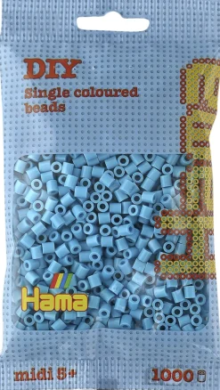 midi perler 1000 stk azurblå 49>Hama