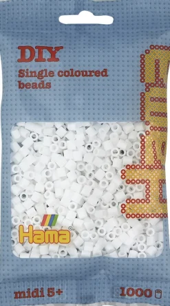 midi perler 1000 stk hvid 1>Hama Hot
