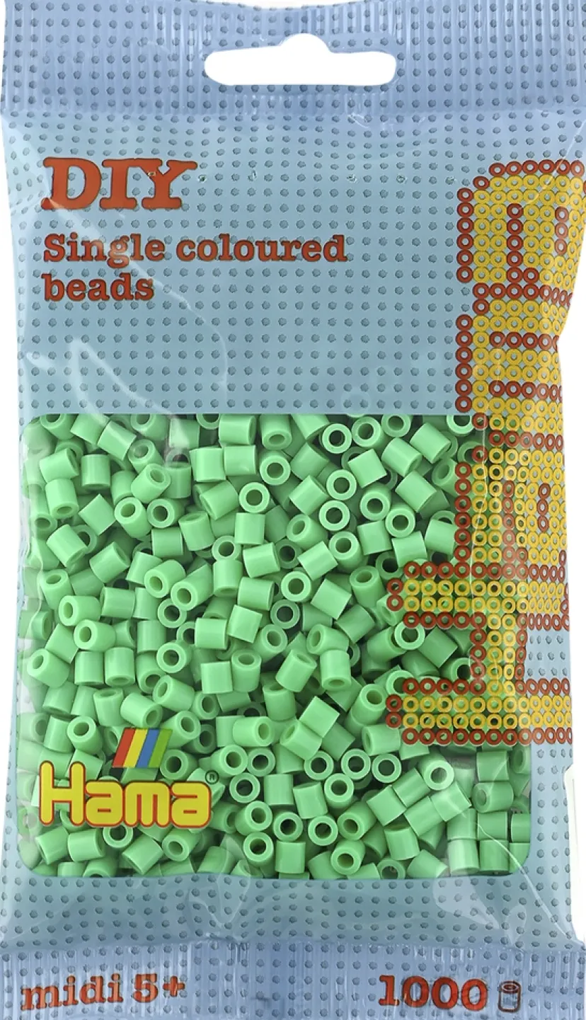 midi perler 1000 stk lysegrøn 11>Hama