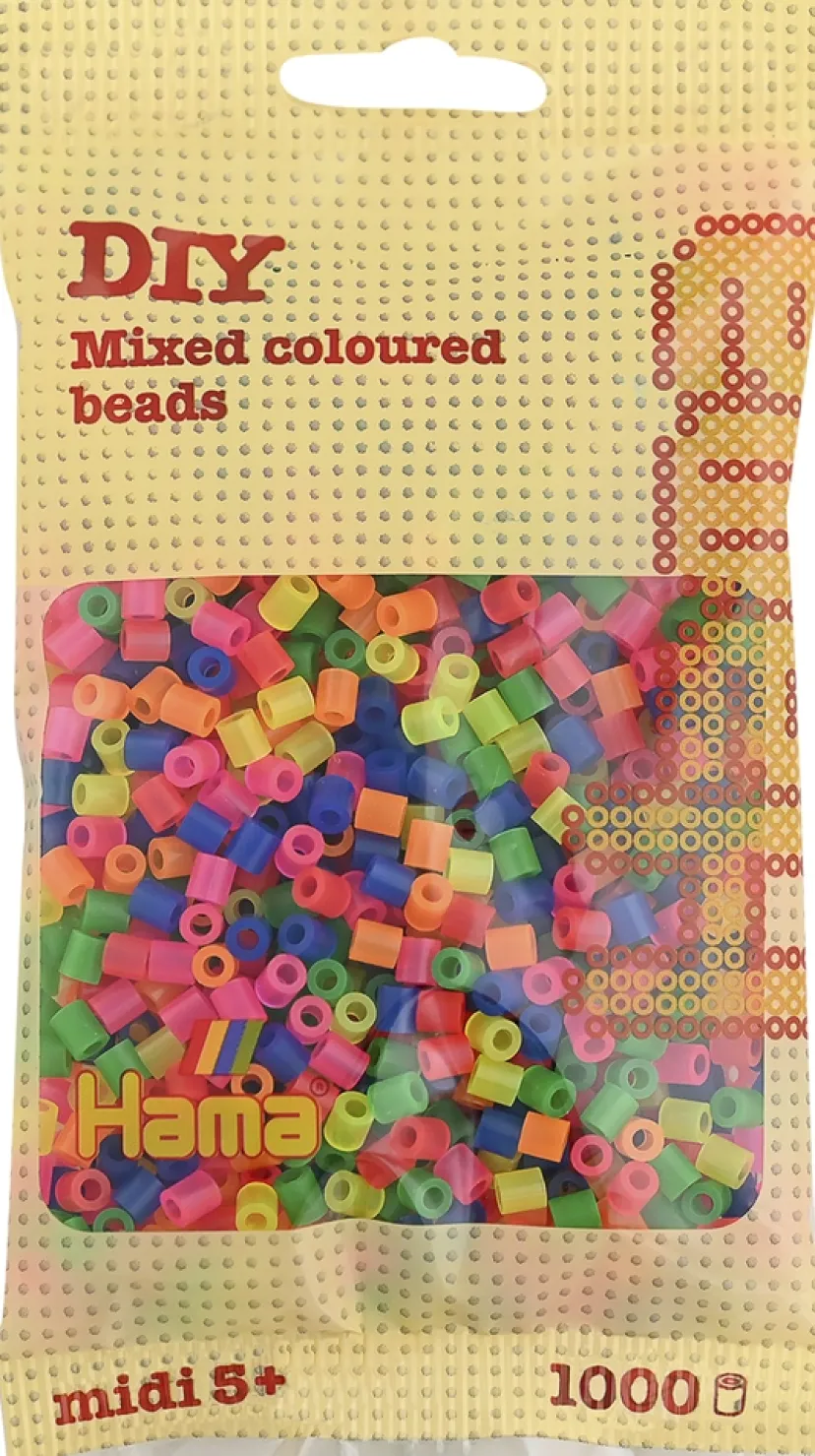 midi perler 1000 stk neon mix 51>Hama