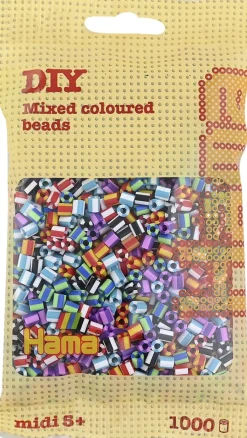 midi perler 1000 stk stribet mix 90>Hama Discount