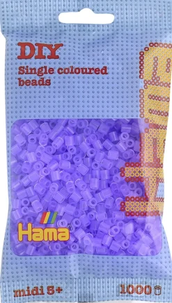 midi perler 1000 stk transp. lilla 74>Hama Discount