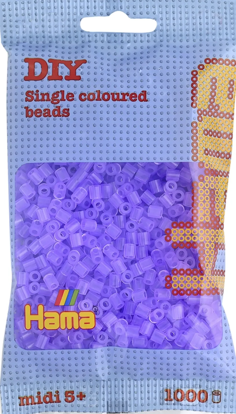 midi perler 1000 stk transp. lilla 74>Hama Discount