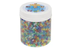 midi perler bæger 3000stk transp. glitter mix>Hama Clearance