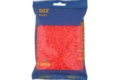 midi perler 3000stk neon rød>Hama Discount