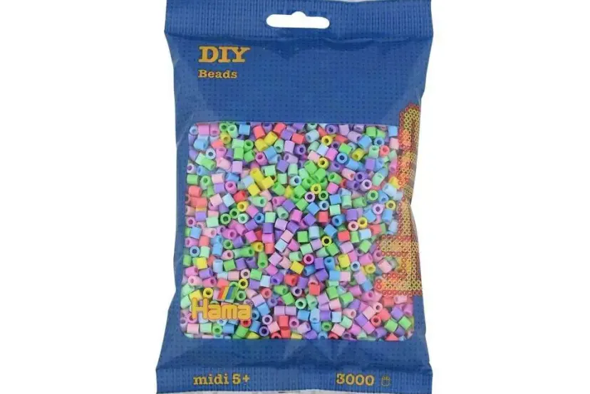 midi perler 3000stk pastel mix>Hama Clearance
